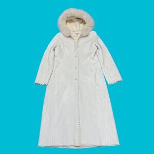 Y2K Wilson’s Leather Fur Hooded Maxi Length Coat